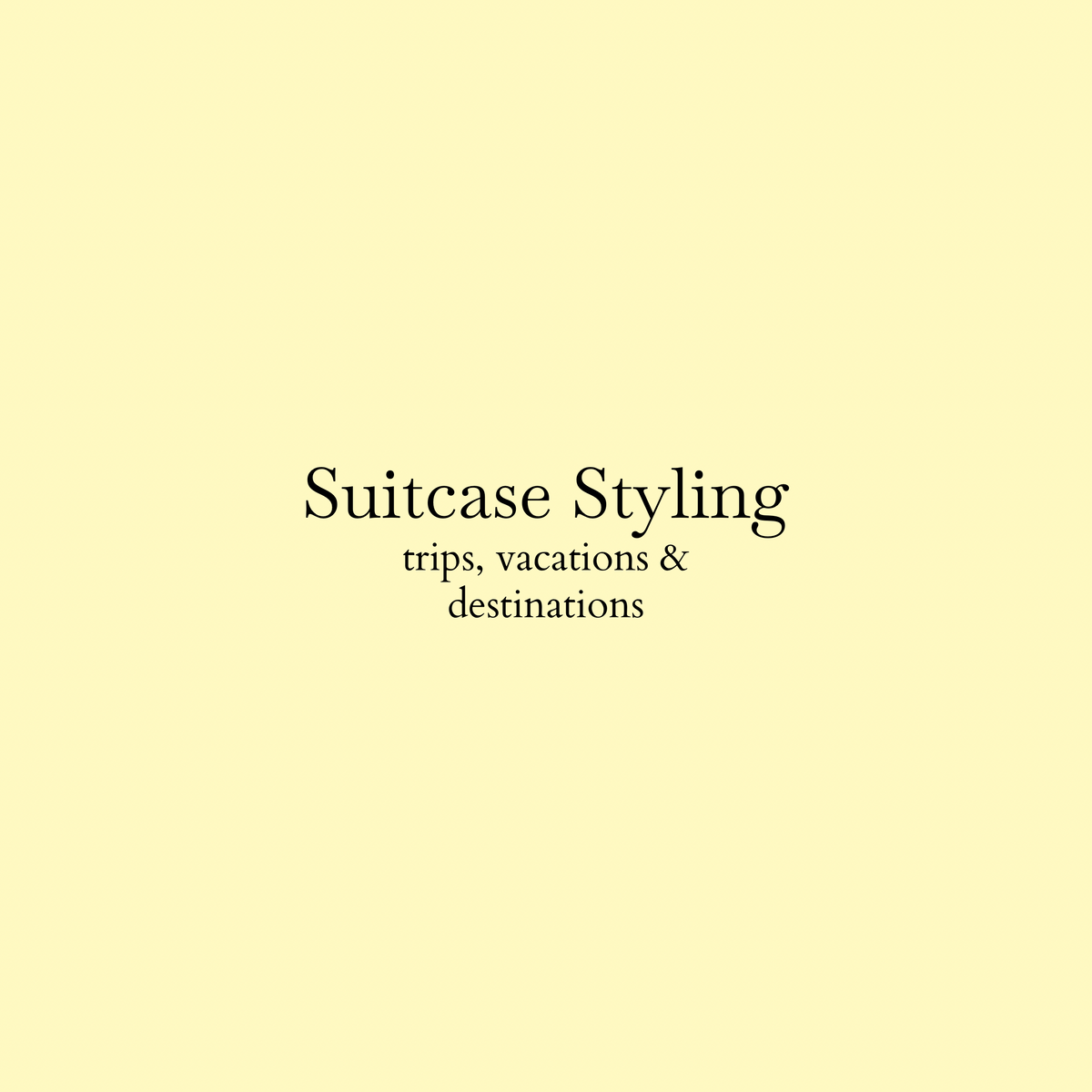 Suitcase Styling